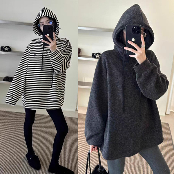 ALORA 韓風半拉鍊皮標中長T 