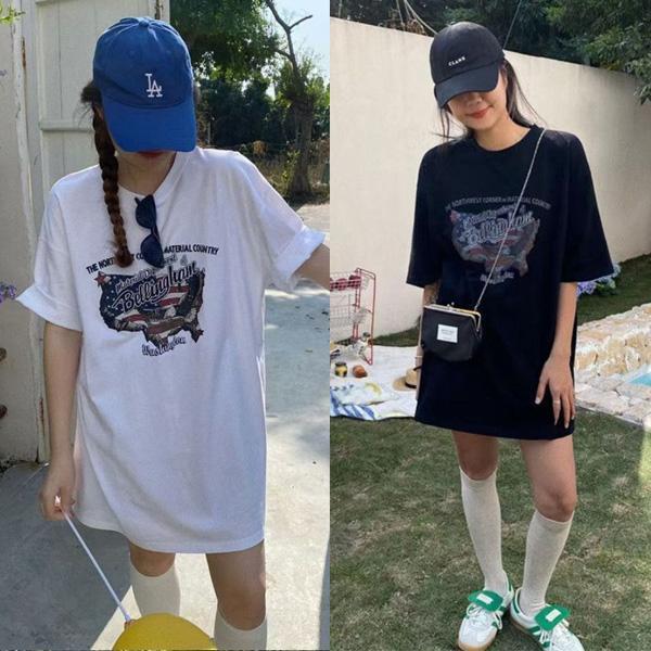 ALORA 美式國旗印花短T 