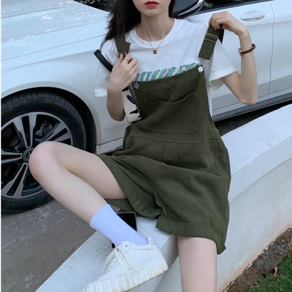 ALORA 減齡女孩吊帶短褲 