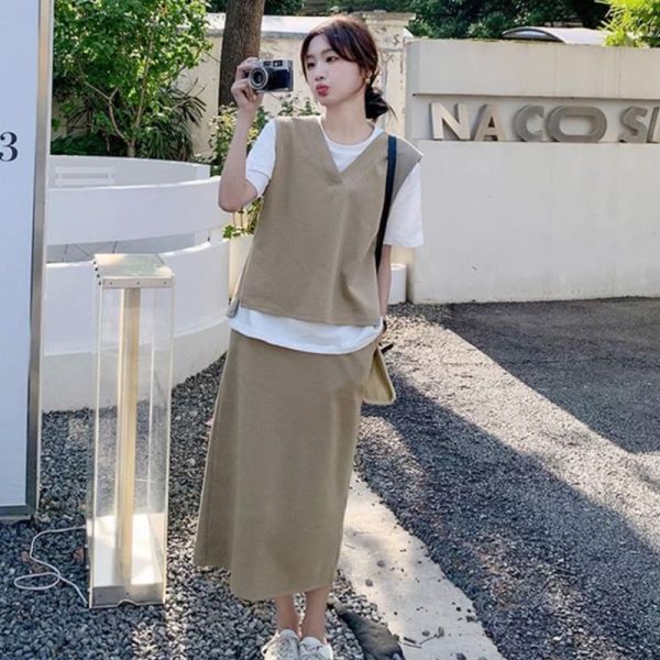 ALORA 假兩件風兩件式套裝 