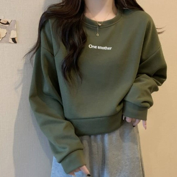 ALORA one小英文字短版長T 