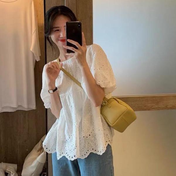 ALORA 走進童話蕾絲緹花上衣 