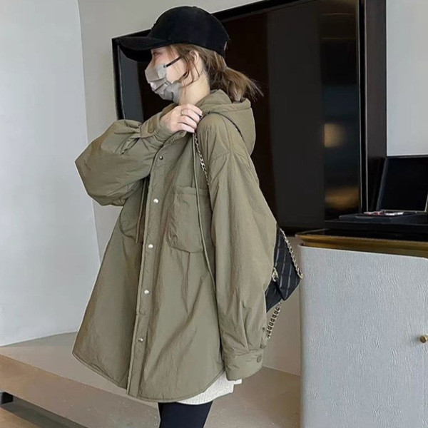 ALORA 鋪棉襯衫帽外套 