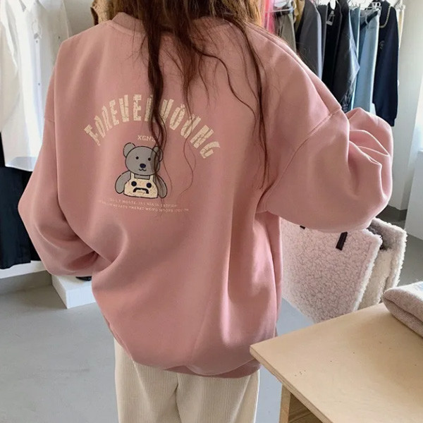 ALORA 可愛小熊圓領衛衣 