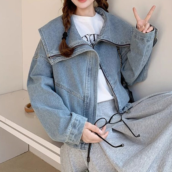 ALORA 大翻領牛仔外套 