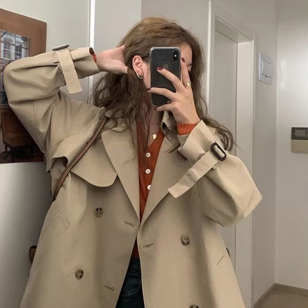 ALORA 漫遊歐洲雙排釦風衣外套 