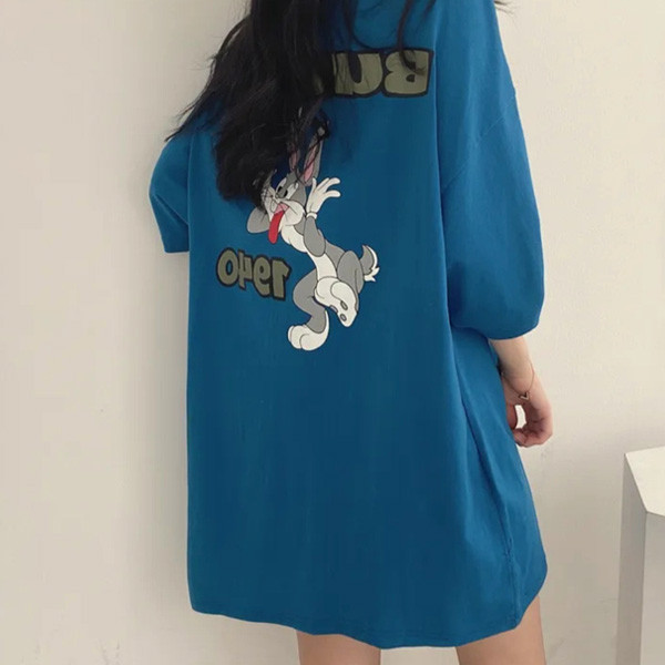 ALORA 卡通兔子印花短T 