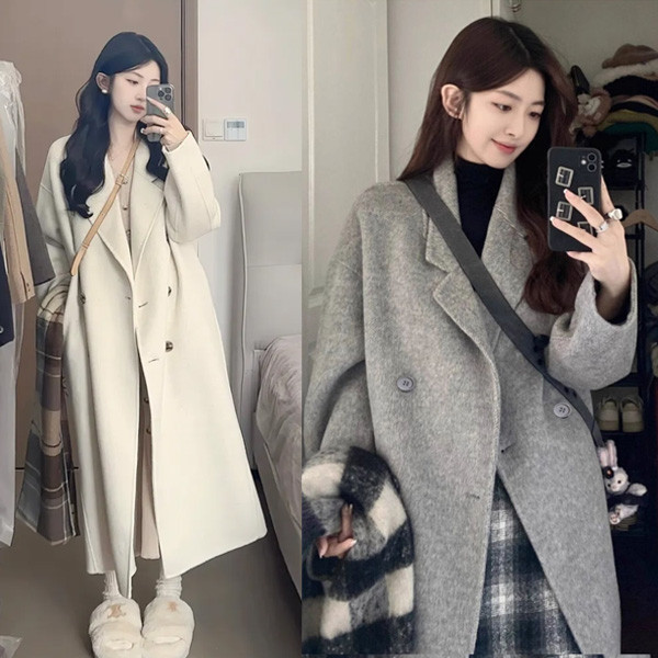 ALORA 歐膩雙排釦長大衣外套 