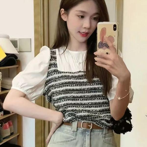 ALORA 假兩件紋路感上衣 