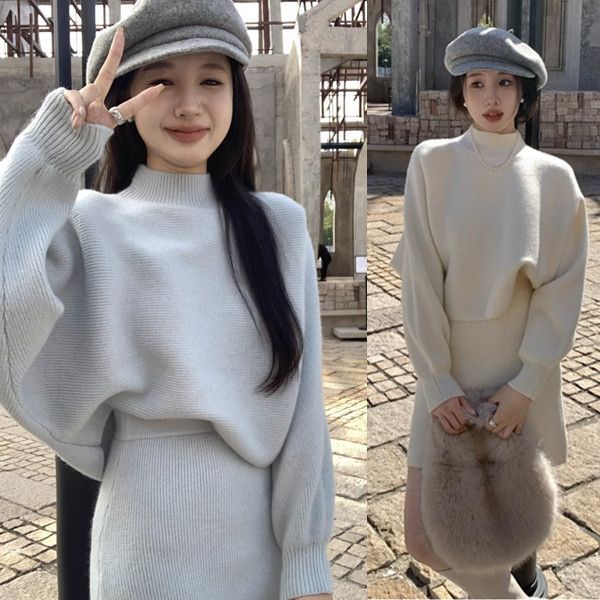 ALORA 三色必買半高領針織套裝 