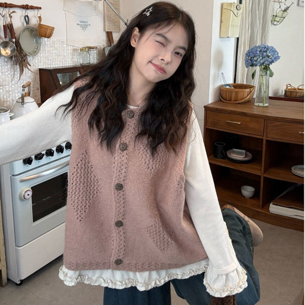 ALORA 花邊鈎花針織兩件式套裝 