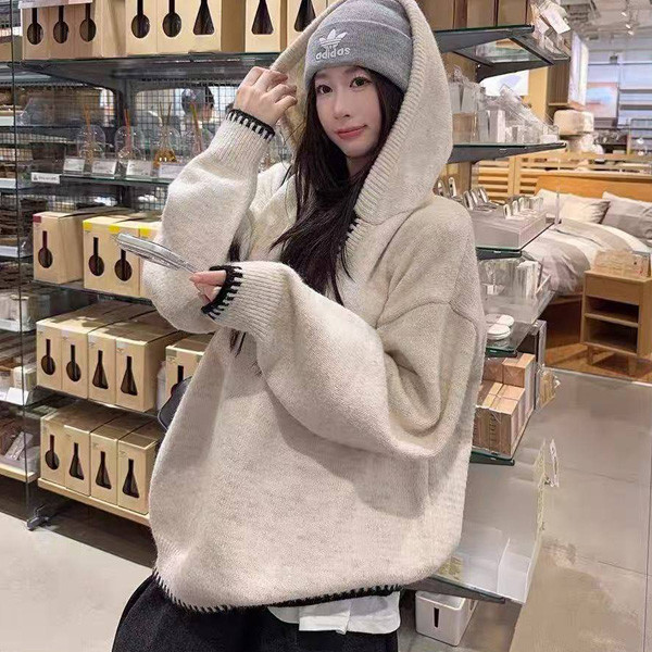 ALORA 撞色滾邊超有質感針織毛衣 