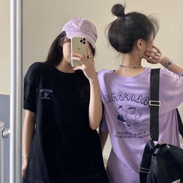 ALORA 小朋友吃冰淇淋印花短T 