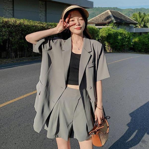 ALORA 俐落女孩西裝兩件式套裝 