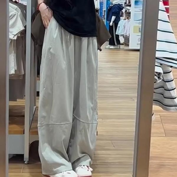 ALORA 垂墜冰絲休閒工裝褲 