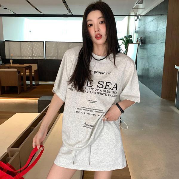 ALORA 英文側邊抽繩兩件式套裝 