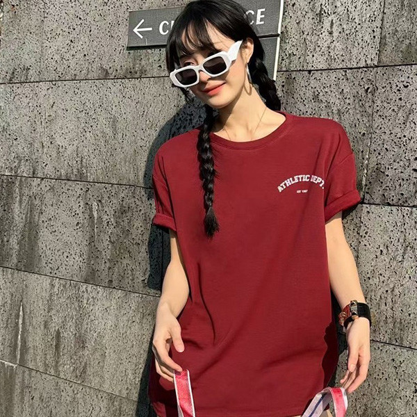 ALORA NEW YORK英文字寬鬆短T 