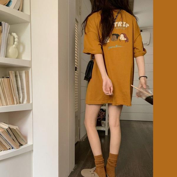 ALORA 三個外國小朋友印花短T 