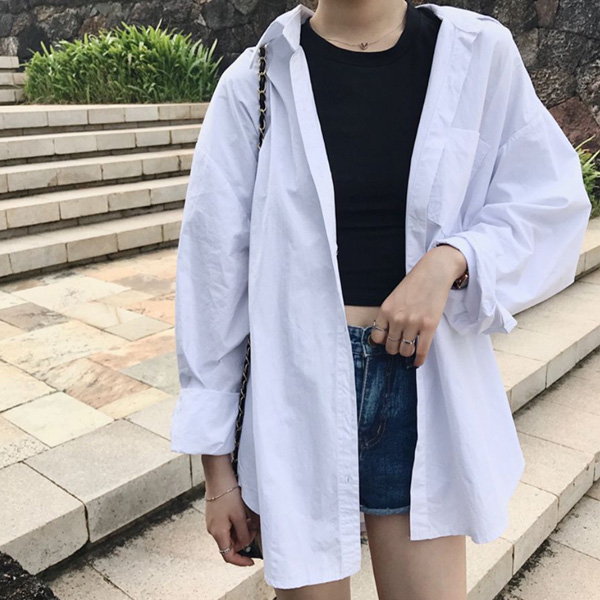 ALORA  素面BF風襯衫 早春.襯衫