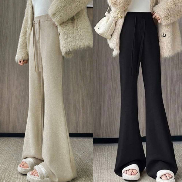 ALORA 長腿神器針織喇叭長褲 