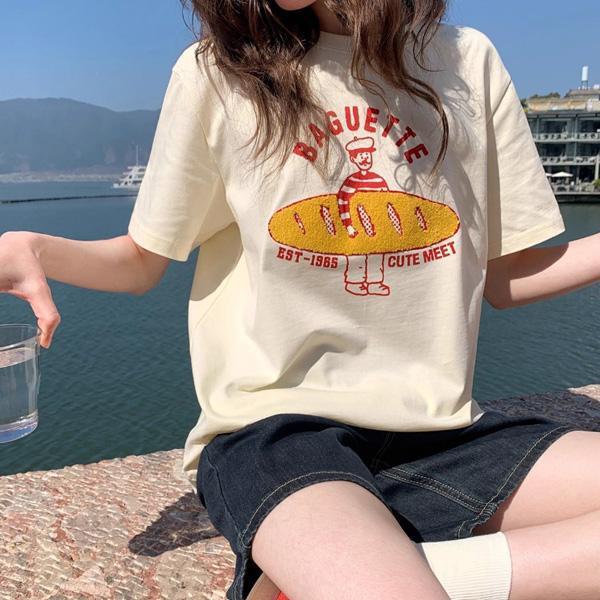 ALORA 男孩衝浪板印花短T 