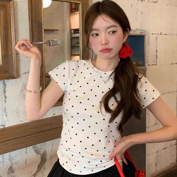 ALORA 小圓點點短T 