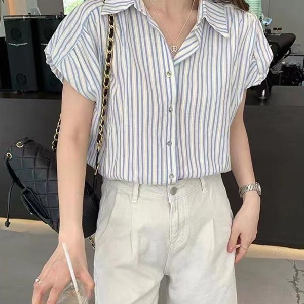 ALORA 通勤簡約直條襯衫 