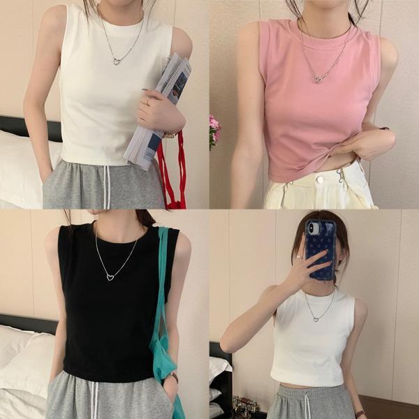 ALORA 百搭圓領合身背心 