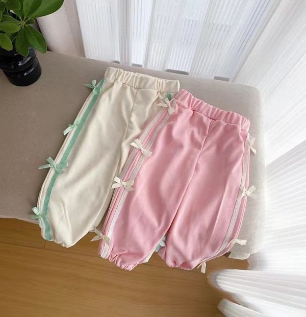 【現貨】女童 蝴蝶結 休閒長褲 運動長褲 