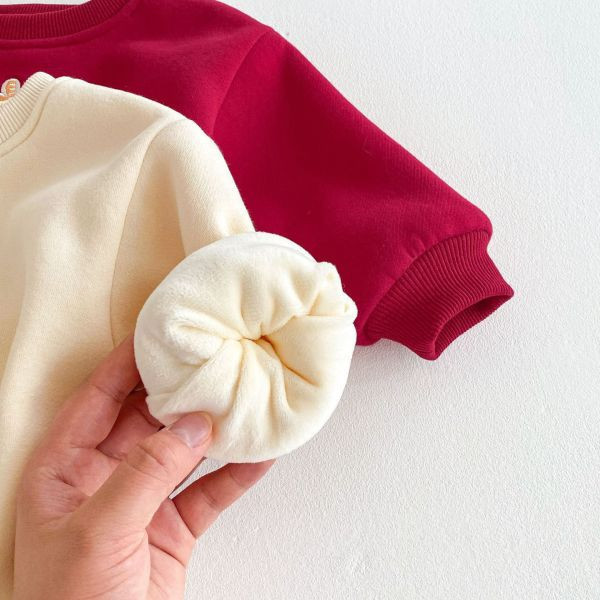 【現貨】男童女童加絨加厚 保暖新年服 可愛 