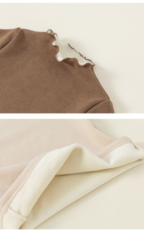 女童加絨加厚 可愛兔子刺繡 保暖長袖上衣 