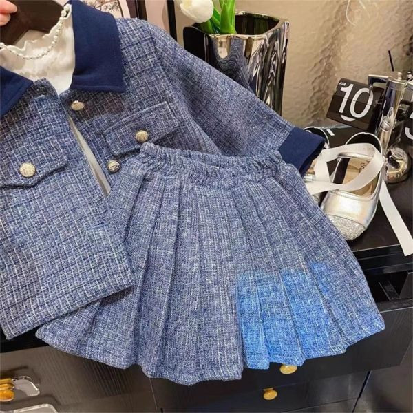 【現貨】女童小香風套裝 外套+半身裙 