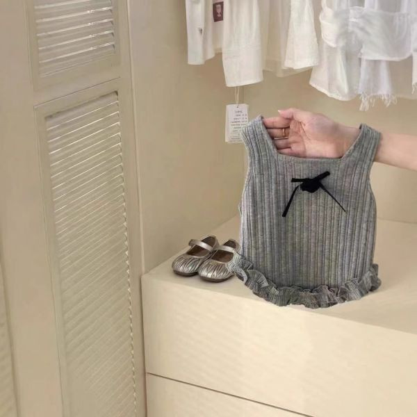 【現貨】女童兩件套 背心小可愛上衣+百褶裙 