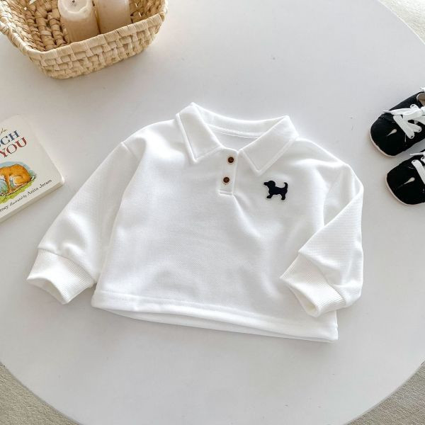 【現貨】男童翻領 長袖上衣 POLO 