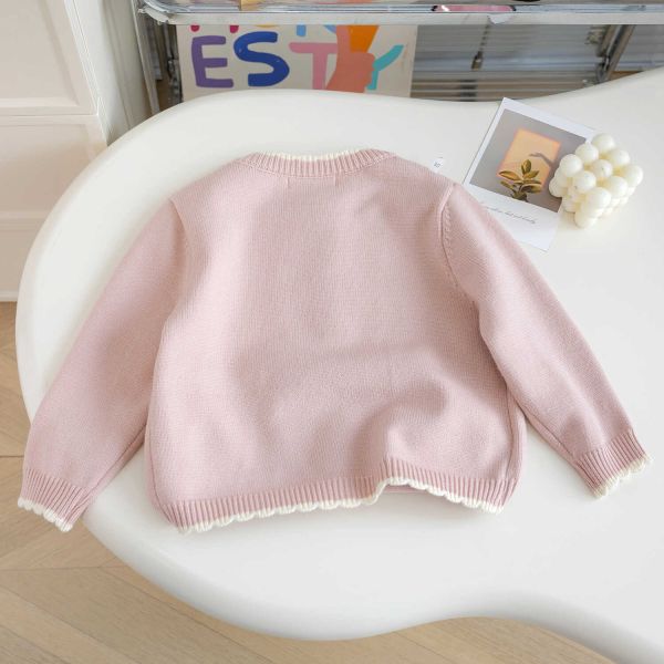 女童甜美碎花 針織外套 毛衣外套 