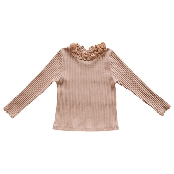 女童立領蕾絲 內搭韓版 彈性上衣