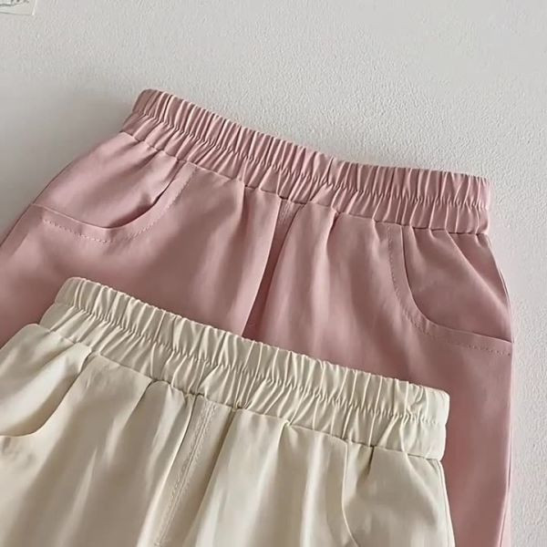 【現貨】女童可愛刺繡 撞色長褲 休閒長褲 