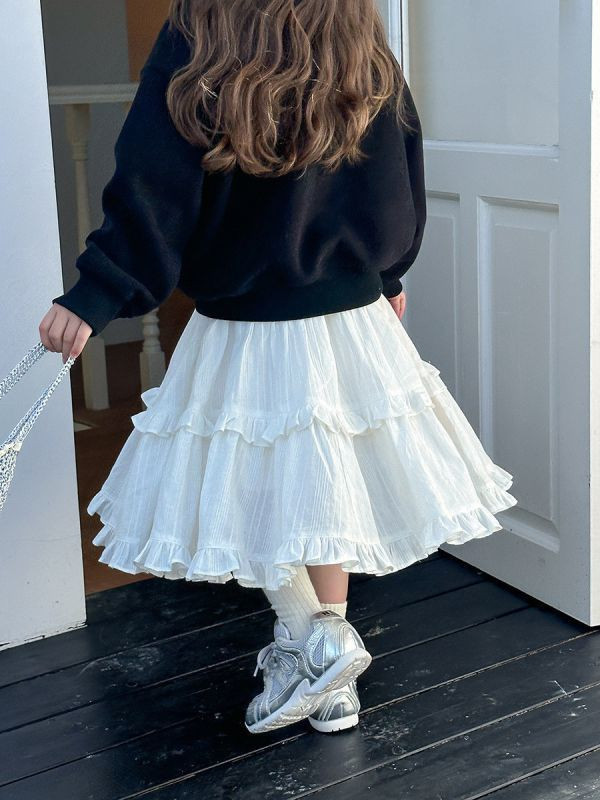 【現貨】女童蛋糕裙 半身長裙 層次長裙