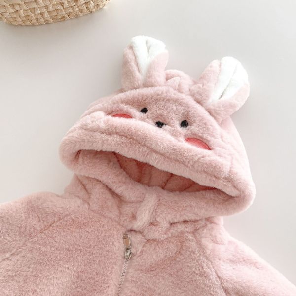女童可愛兔子保暖 毛絨絨 可愛外套 