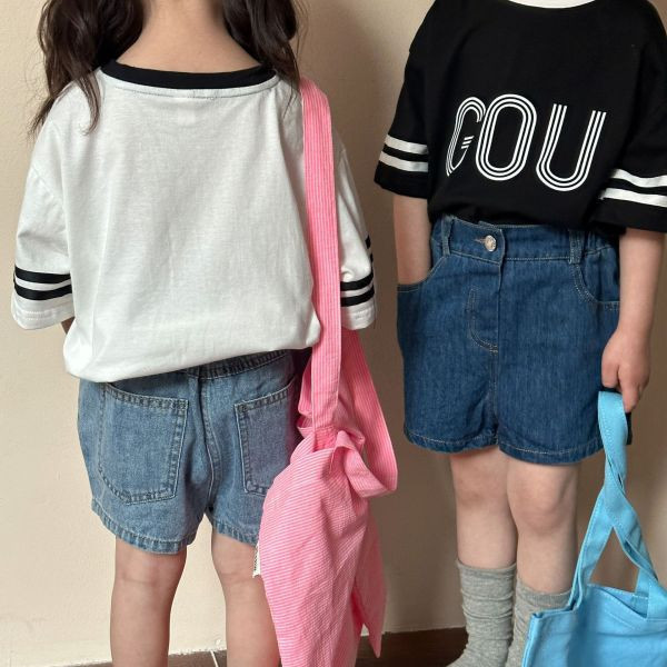【現貨】男童女童 字母 短袖上衣 時尚棉質 短T 