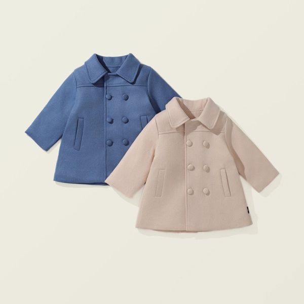 女童長版風衣外套 時尚夾克 毛呢外套 