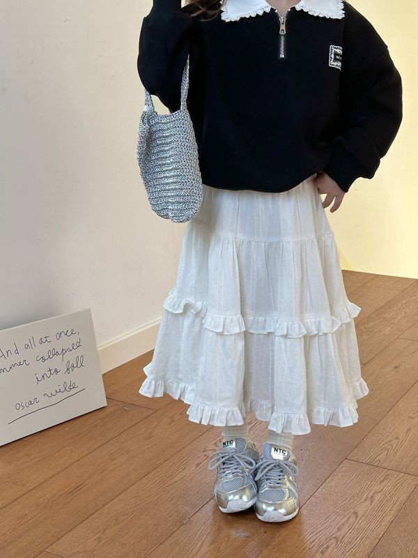 【現貨】女童蛋糕裙 半身長裙 層次長裙