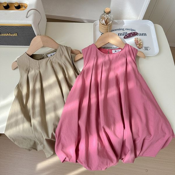 【現貨】女童無袖花苞裙 無袖洋裝 連身裙 