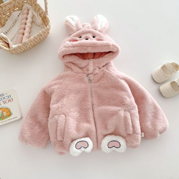女童可愛兔子保暖 毛絨絨 可愛外套 