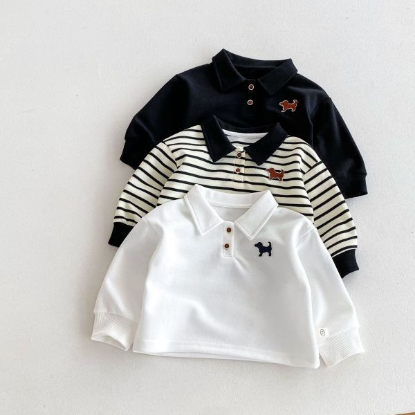【現貨】男童翻領 長袖上衣 POLO 