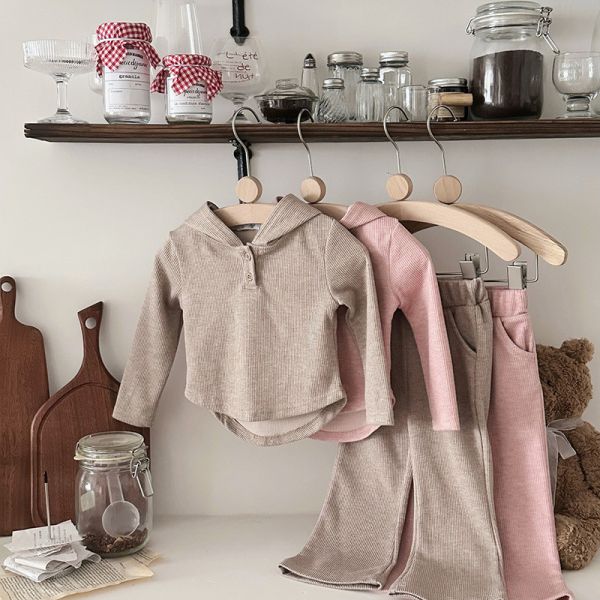 女童套裝 長袖連帽上衣+長褲