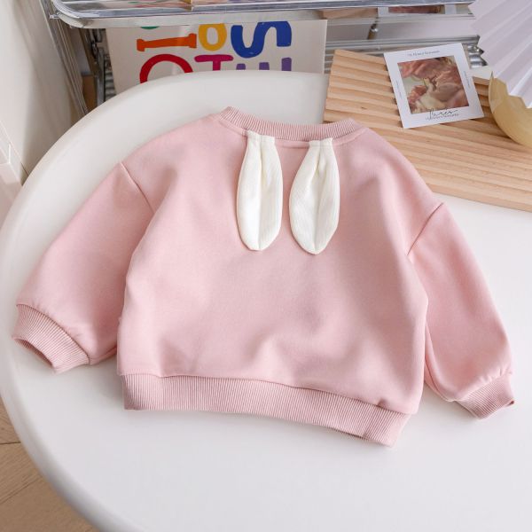 女童可愛兔子立體耳朵長袖上衣