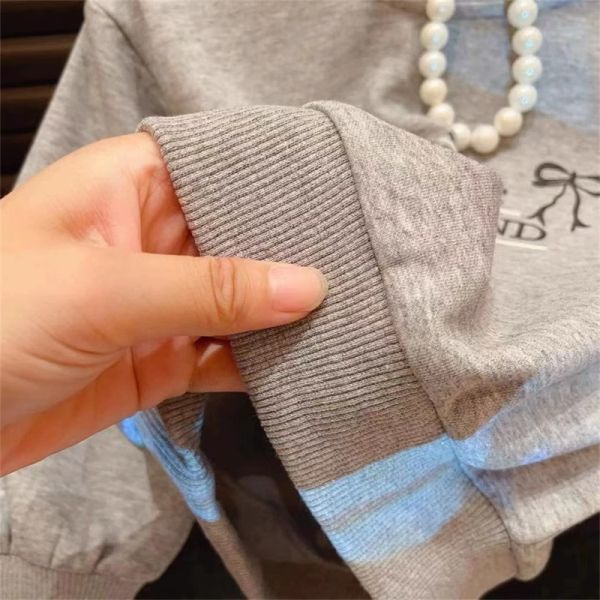 女童長袖套裝 長袖上衣+半身百褶裙 