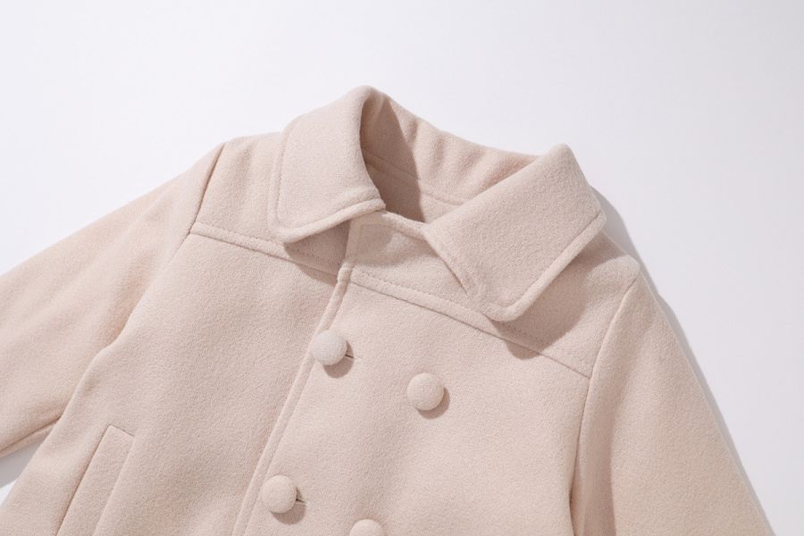 女童長版風衣外套 時尚夾克 毛呢外套 