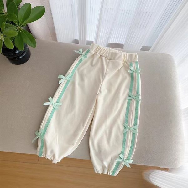【現貨】女童 蝴蝶結 休閒長褲 運動長褲 